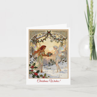 Cartes Pour Fêtes Annuelles Fairy Gift Exchange Christmas Card