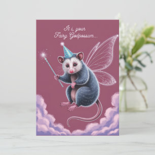 Cartes Pour Fêtes Annuelles Fairy GodPossum Joyeux anniversaire