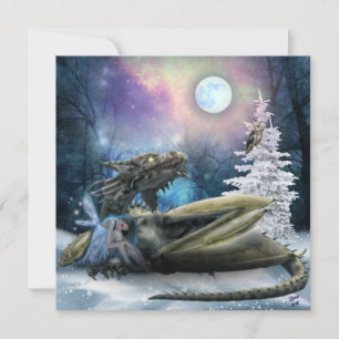 Cartes Pour Fêtes Annuelles Fairy Safe with Dragon