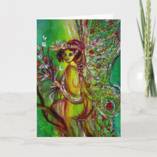 CARTES POUR FÊTES ANNUELLES FAIRY VERT
