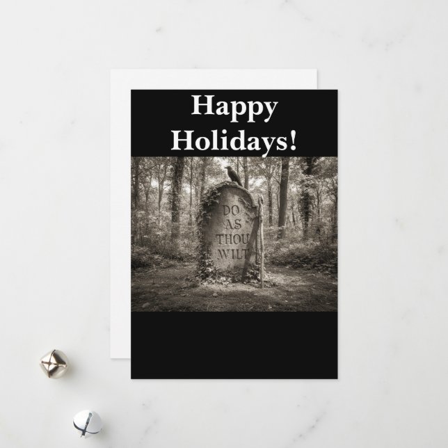 Cartes Pour Fêtes Annuelles Fais comme il te plaît (Devant/Arrière en situation)