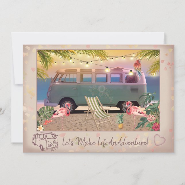 Cartes Pour Fêtes Annuelles Faisons de la vie une aventure (Devant)