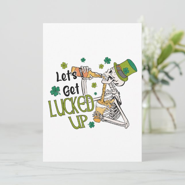 Cartes Pour Fêtes Annuelles Faisons monter la chance pour la Saint-Patrick (Debout devant)