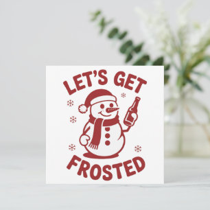Cartes Pour Fêtes Annuelles Faisons un bonhomme de neige givré Bière Noël Snar