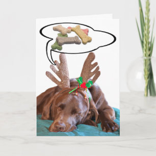 Cartes Pour Fêtes Annuelles Faites faire des bois de chocolat Labrador Photo p