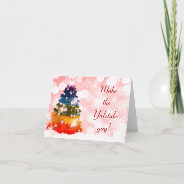 Cartes Pour Fêtes Annuelles Faites l'homosexuel de Noël ! (Devant)