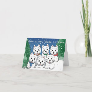 Cartes Pour Fêtes Annuelles Faites un Noël très Westie