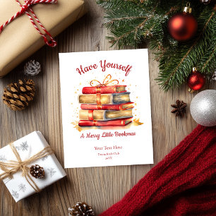 Cartes Pour Fêtes Annuelles Faites-vous un petit Bookmas joyeux