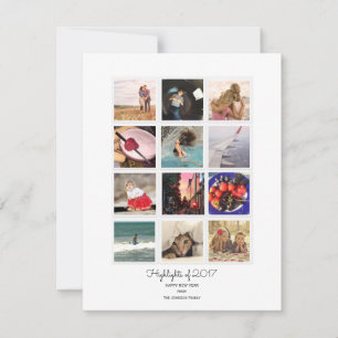 Cartes Pour Fêtes Annuelles Faits saillants de l'année Photos Instagram CART
