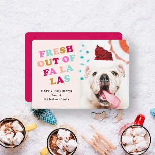 Cartes Pour Fêtes Annuelles Falala   Retro Noël Fêtes Animaux de Compagnie Chi