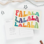 Cartes Pour Fêtes Annuelles Falalalala Super Vavy Noël coloré<br><div class="desc">FaLaLaLaLaChristmas Card : un design rétro,  avec une typographie vintage ondulée et une palette colorée.</div>