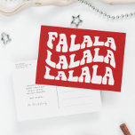 Cartes Pour Fêtes Annuelles Falalalala Super Wavy Typographie Rouge Noël<br><div class="desc">FaLaLaLaLaChristmas Card : un design rétro,  avec une typographie vintage ondulée et un arrière - plan rouge classique</div>