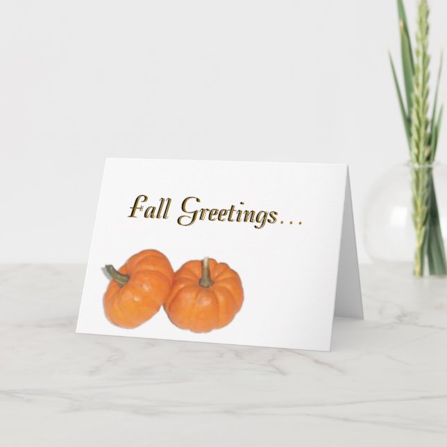 Cartes Pour Fêtes Annuelles Fall Greetings... (Devant)