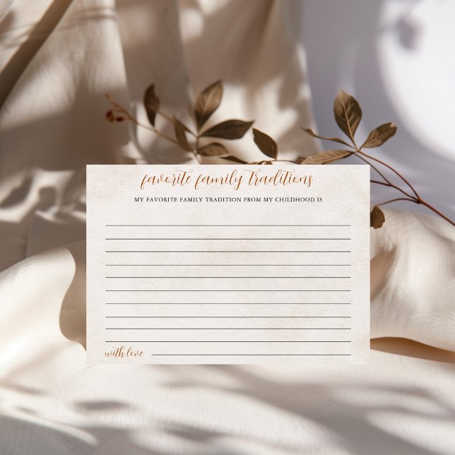 Cartes Pour Fêtes Annuelles Fall in Love | Family Traditions Bridal Shower  (Créateur téléchargé)