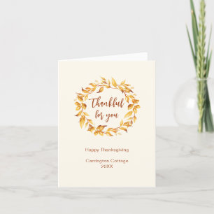 Cartes Pour Fêtes Annuelles Fall Leaves Company Thanksgiving Grey Card