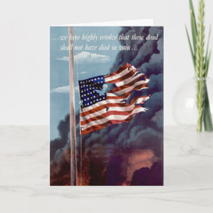 Cartes Pour Fêtes Annuelles Fallen Mais Pas Oublié