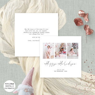 Cartes Pour Fêtes Annuelles Famille 3 Photos Noël Joyeux Fêtes