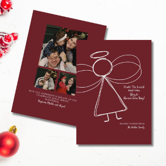 Cartes Pour Fêtes Annuelles Famille chrétienne élégante Photo religieuse de No