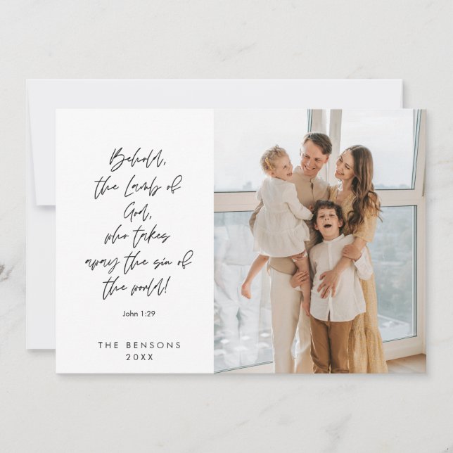 Cartes Pour Fêtes Annuelles Famille Chrétienne, Joyeux Noël, Religieux Photo (Devant)