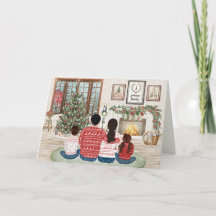 Famille de 4 Fille & Garçon , Noël en famille au c