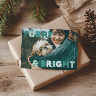 Cartes Pour Fêtes Annuelles Famille de chien enjouée et lumineuse Vert sarcell
