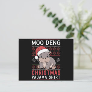 Cartes Pour Fêtes Annuelles Famille de jumelage de pyjama de Noël Moo Deng