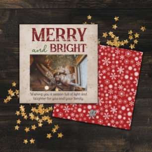 Cartes Pour Fêtes Annuelles Famille De Noël Joyeuse Et Lumineuse