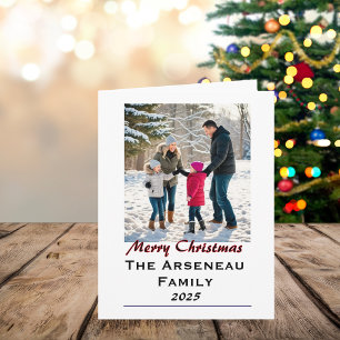 Cartes Pour Fêtes Annuelles Famille de photos personnalisées modernes