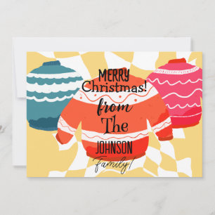 Cartes Pour Fêtes Annuelles Famille de Sweat moche de Noël