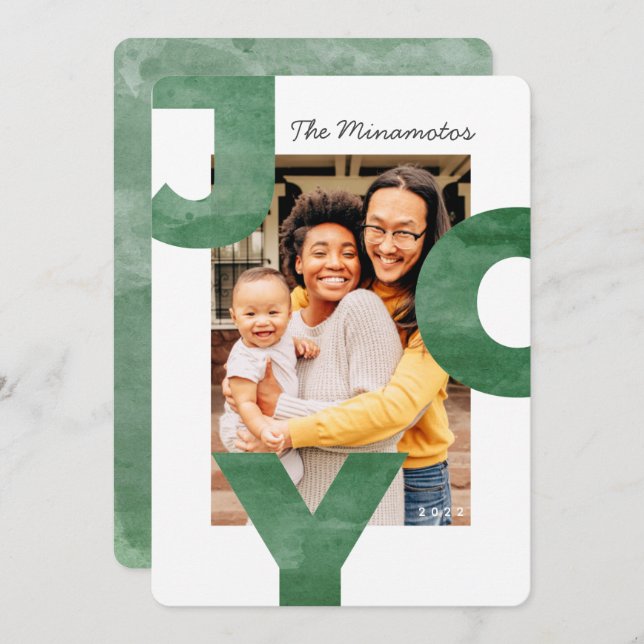 Cartes Pour Fêtes Annuelles Famille de typographie moderne simple et cool pour (Devant / Derrière)