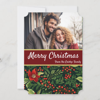 Cartes Pour Fêtes Annuelles Famille des baies de Noël