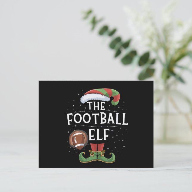 Cartes Pour Fêtes Annuelles Famille des elfes américains de football (Debout devant)