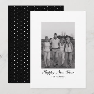 Cartes Pour Fêtes Annuelles Famille minimaliste moderne Bonne année photo