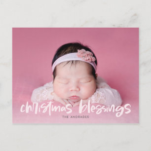 Cartes Pour Fêtes Annuelles Famille Noël Photo Simple Moderne Enfants mignons