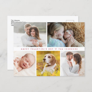 Cartes Pour Fêtes Annuelles Famille personnalisée Heureuse Sainte-Valentin mod