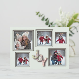 Cartes Pour Fêtes Annuelles Famille photo Mint 3D Christmas 5