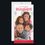 Cartes Pour Fêtes Annuelles FAMILLE PHOTO moderne simple typographie rouge<br><div class="desc">par kat massard >>> kat@simplysweetPAPERIE.com <<< Envoyer et message spécial supplémentaire avec style et pizzazz cette année... Personnalisé avec vos détails & photos mes produits de vacances modernes sont sûrs de se démarquer de l'abondance de salutations que vos amis et votre famille recevront cette saison et fera un souvenir spécial...</div>