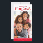 Cartes Pour Fêtes Annuelles FAMILLE PHOTO moderne simple typographie rouge<br><div class="desc">par kat massard >>> kat@simplysweetPAPERIE.com <<< Envoyer et message spécial supplémentaire avec style et pizzazz cette année... Personnalisé avec vos détails & photos mes produits de vacances modernes sont sûrs de se démarquer de l'abondance de salutations que vos amis et votre famille recevront cette saison et fera un souvenir spécial...</div>