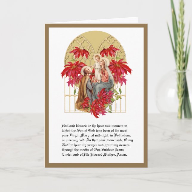 Cartes Pour Fêtes Annuelles Famille Sainte de Noël St. André Neuvaine  (Devant)