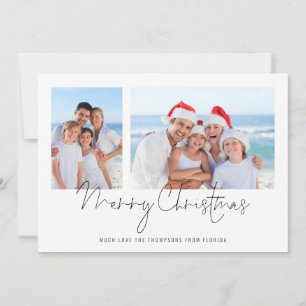 Cartes Pour Fêtes Annuelles Family 2 Script photo Joyeux Noël de Floride