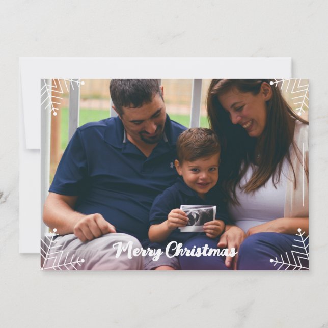 Cartes Pour Fêtes Annuelles Family Christmas Photo Card with Bible Verse (Devant)