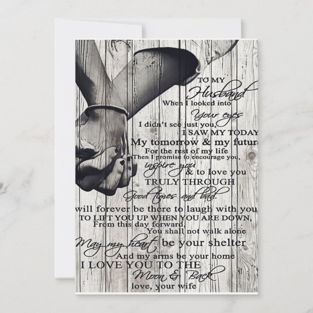 Cartes Pour Fêtes Annuelles Family Decoration, To My Husband Letter (Devant)