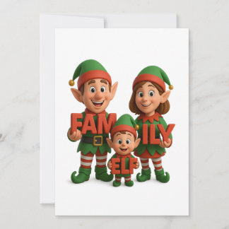 Cartes Pour Fêtes Annuelles Family Elf - Joyeux Noël