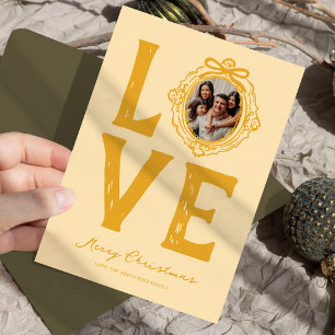 Cartes Pour Fêtes Annuelles Family Love Doodle Photo Noël