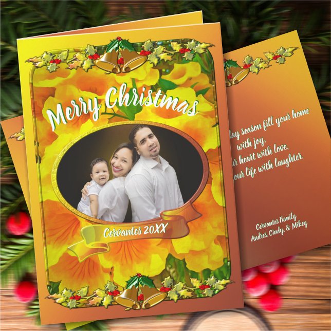 Cartes Pour Fêtes Annuelles Family Merry Christmas Copa de Oro (Créateur téléchargé)