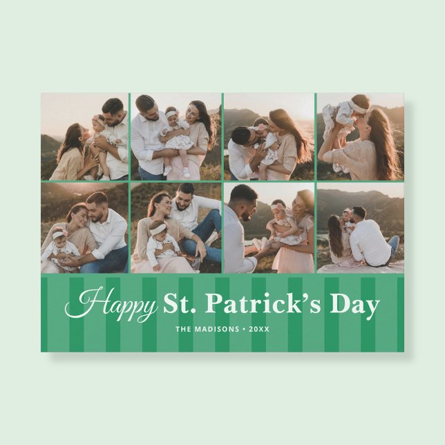 Cartes Pour Fêtes Annuelles Family Photo Happy St Patricks Day Holiday Card (Créateur téléchargé)