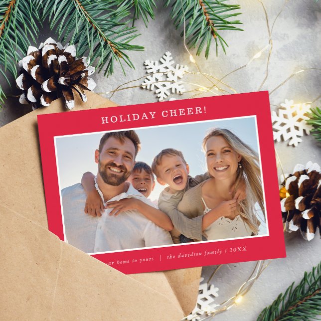 Cartes Pour Fêtes Annuelles FAMILY PHOTO modern minimal simple festive (Créateur téléchargé)