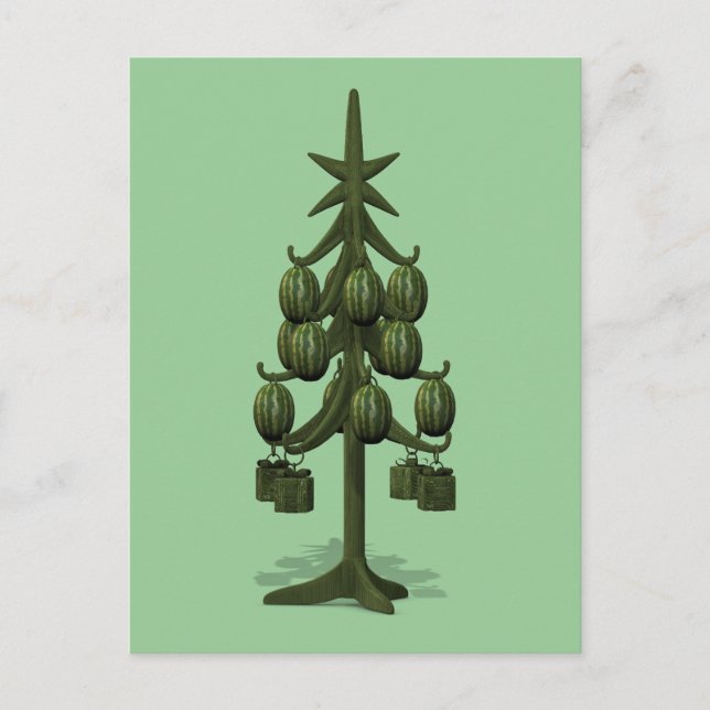 Cartes Pour Fêtes Annuelles Fantaisie Arbre de Noël (Devant)