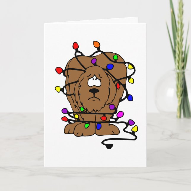 Cartes Pour Fêtes Annuelles Fantaisie de Noël de chien Fêtes de Noël de chien  (Devant)
