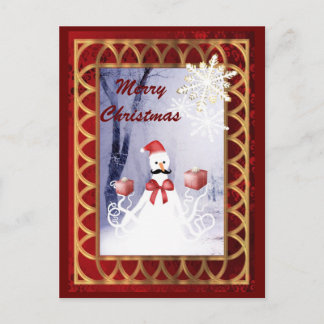 Cartes Pour Fêtes Annuelles Fantaisie de poulpe bonhomme de neige Père Noël